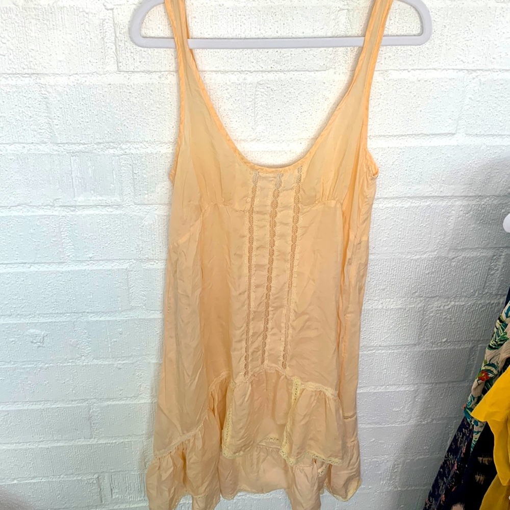 Free People Intimately Peach High Low Mini Dress size XS